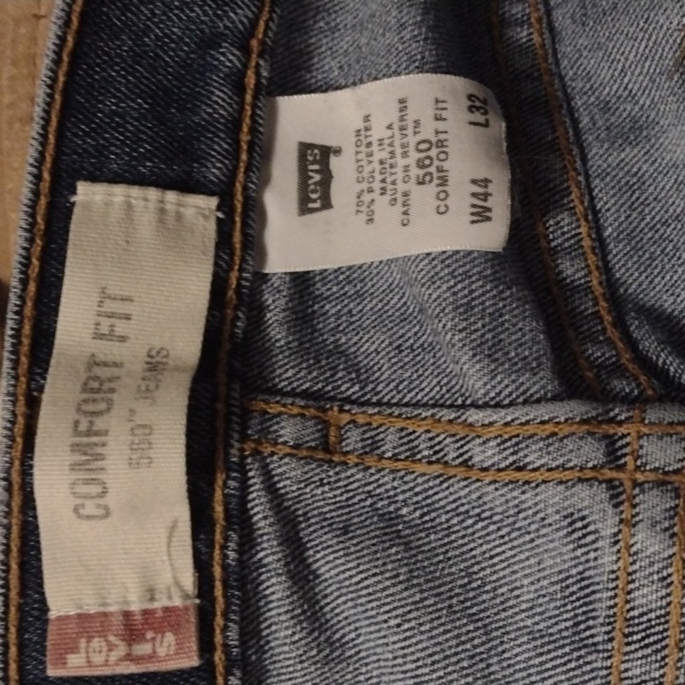Big Men's 560 comfort fit Levi's blue jeans size W44xL32 - Picture 14 of 15